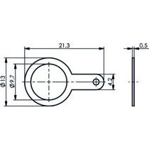 Telegärtner - Zubehör/Ersatzteile für Fernmeldetechnik Masselötfahne 3/8" 100020366 f.BNC
