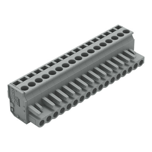 WAGO - Kabelsteckverbinder für Leiterplattensteckverbinder 1-Leiter Federleiste 232-217/026-000 CAGECLAMP 2,5mm²,gr − 25 Stück