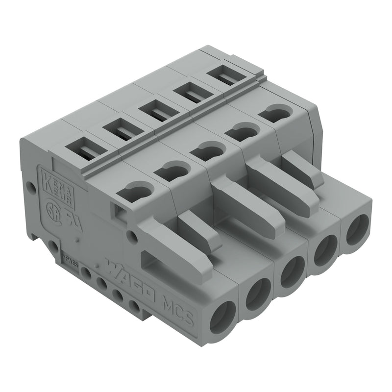 WAGO - Kabelsteckverbinder für Leiterplattensteckverbinder Federleiste 231-105/026-000 5pol., 5mm ger. − 100 Stück