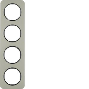 Berker - Abdeckrahmen Rahmen Eds/sw 10142104 4fach