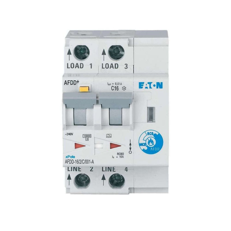 Eaton - Kombination FI-Schalter/Leitungsschutzschalter mit Zusatzeinrichtung Brandschutzschalter AFDD-16/2/C/001-A 2polig, C16A, 10mA