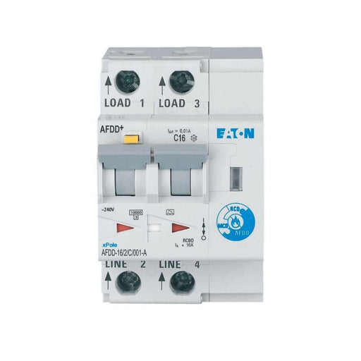 Eaton - Kombination FI-Schalter/Leitungsschutzschalter mit Zusatzeinrichtung Brandschutzschalter AFDD-16/2/C/001-A 2polig, C16A, 10mA
