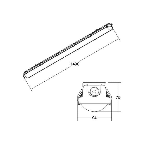 Brumberg Leuchten - Decken-/Wandleuchte LED-Feuchtraumleuchte 78115114 4000K
