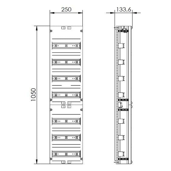 ABN - Verteilerfeld für Installationsverteiler Verteilerfeld VR17 1V 7xGerätetragsch