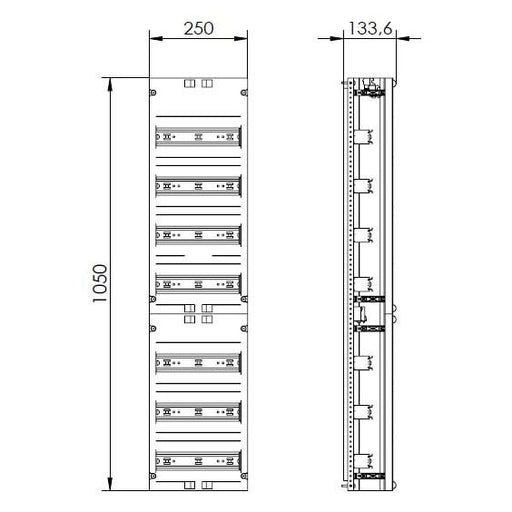 ABN - Verteilerfeld für Installationsverteiler Verteilerfeld VR17 1V 7xGerätetragsch