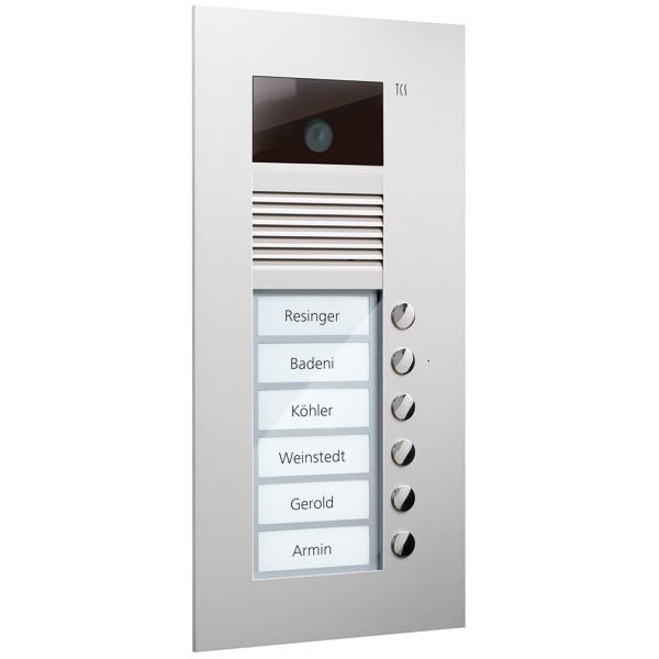TCS Tür Control - Türstation für Türkommunikation Video-Außenstation Color AVU14060-0010 einspaltig, für 6WE