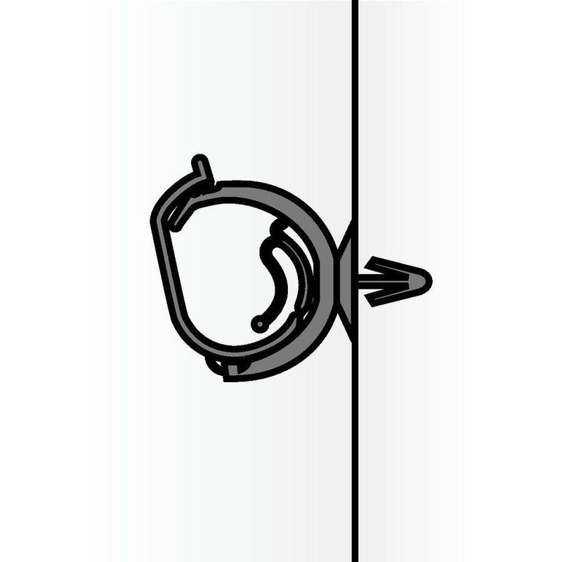 HellermannTyton - Befestigungsklammer Halteclip 151-02881(900) 34x10 mm − 900 Stück