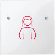 Merten - Zentralelement Klinikinstallation Tastfläche 1f.pws/gl MEG4840-0319 für Rufaster