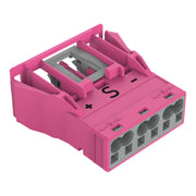 WAGO - Geräteanschluss für steckbare Gebäudeinstallation Snap-In-Buchse 770-783/082-000 3-polig,Kod. B,pink − 100 Stück