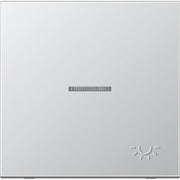 Jung - Abdeckung/Bedienelement für Installationsschalterprogramme Wippe geprägtes Symbol AL 2990 KO5 LP Licht aluminium