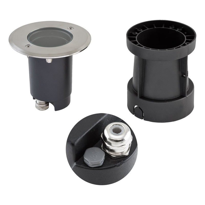 EVN Lichttechnik - Bodeneinbauleuchte rund 679235EV IP67-GU10 35W/230V