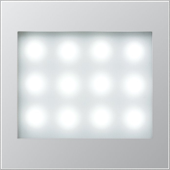 Jung - Beleuchtungseinsatz für Installationsschalterprogramme LED-Leselicht alu AL 2539 LED LW-12 weiße LEDs