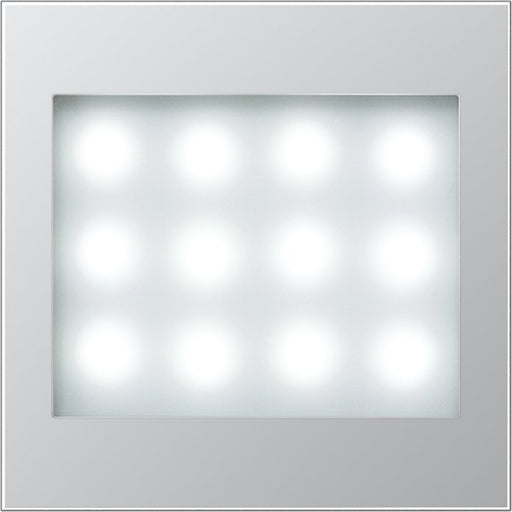 Jung - Beleuchtungseinsatz für Installationsschalterprogramme LED-Leselicht alu AL 2539 LED LW-12 weiße LEDs