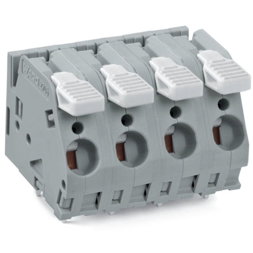 WAGO - Leiterplattenklemme Hebel 2706-255 6mm²,grau − 25 Stück