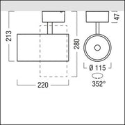 Zumtobel Group - Downlight/Strahler/Flutlicht LED-Anbaustrahler V2-SFL4100 #62925679 930, weiß