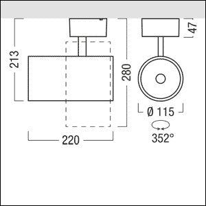 Zumtobel Group - Downlight/Strahler/Flutlicht LED-Anbaustrahler V2-SFL4100 #62925679 930, weiß