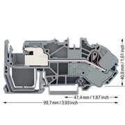 WAGO - Neutralleitertrenn-Reihenklemme 1-Leiter-Potentialauglkle. 2016-7711 16mm² − 20 Stück