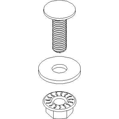 Niedax - Maschinenschraube/Bolzen Flachrundkopfschraube FLMU 6X20 F M6x20mm, Stahl, vz − 100 Stück