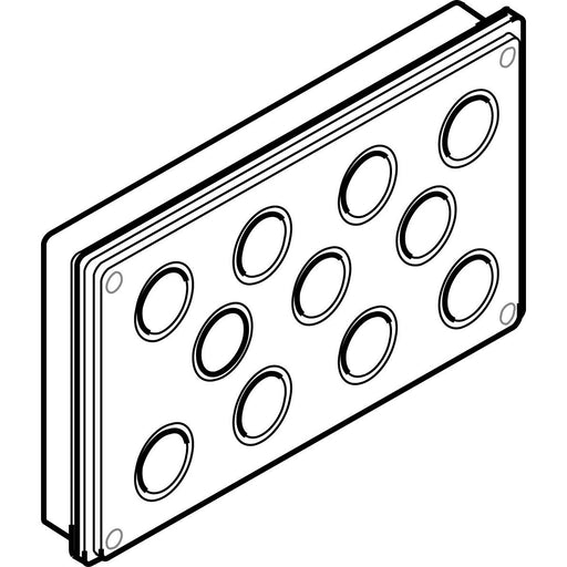 ABN - Einführungsflansch für Kleingehäuse/Schaltschrank Leitungseinführungsplatte GLP20 f. S/SF/SP_22x25,5mm