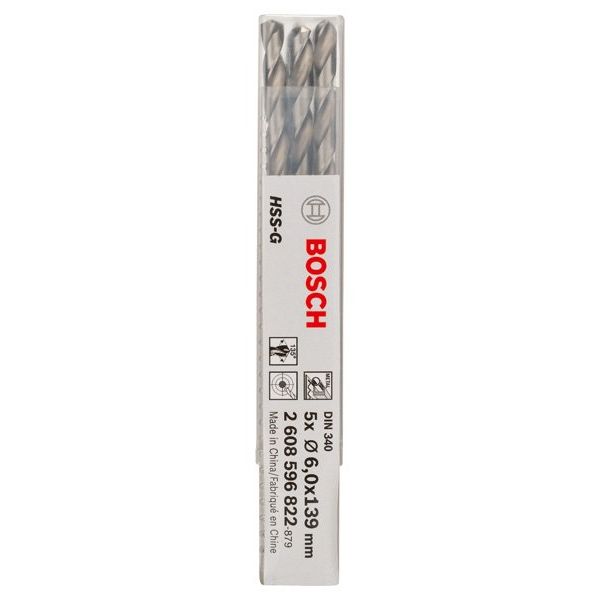 Bosch - Bohrer PRO Metal HSS-G 2608596822 Spiralbohrer 6 x 91
