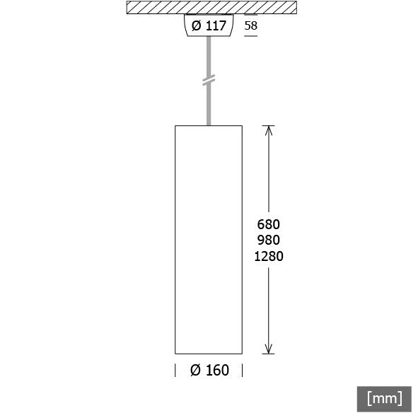 LTS Licht&Leuchten - Pendelleuchte LED-Pendelleuchte LEPO-5 128.4030/DALI 3000K DALI  − 1 Stück