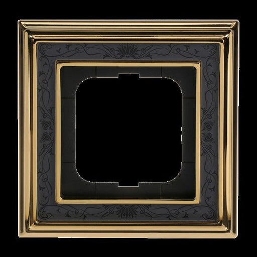 Busch-Jaeger - Abdeckrahmen Rahmen 1-fach 1721-833 ms/pol Dekor anth − 1 Stück by Busch-Jaeger
