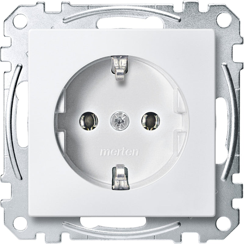 Merten - Steckdose SCHUKO-Steckdose pws MEG2401-0619 Schraub-Liftklemme