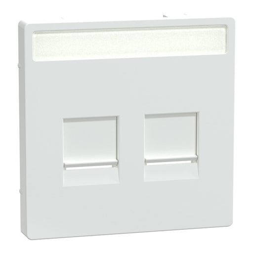 Merten - Einsatz/Abdeckung für Kommunikationstechnik Zentralplatte 2f.lotosws MEG4564-6035 für Modular Jack