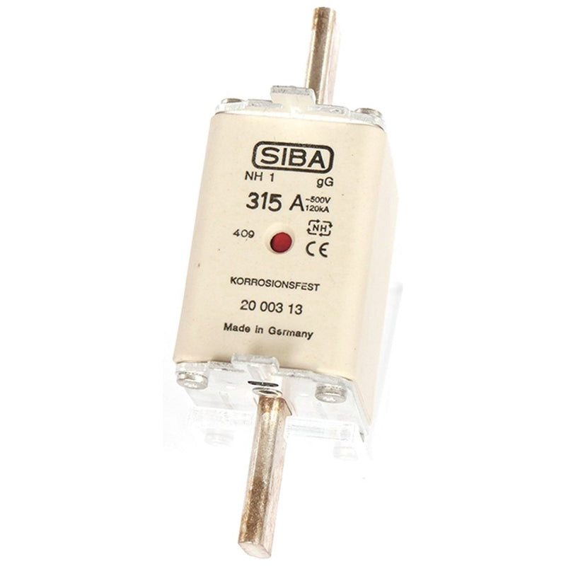 Siba - Messersicherung NH-Sicherungseinsatz 2000313.224 224A NH1/0 gG 500V − 3 Stück