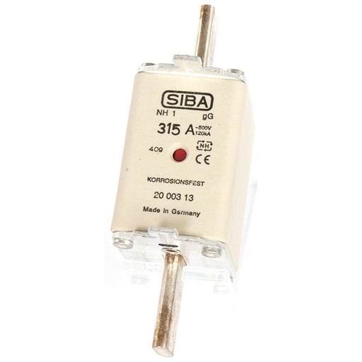 Siba - Messersicherung NH-Sicherungseinsatz 2000313.224 224A NH1/0 gG 500V − 3 Stück by Siba
