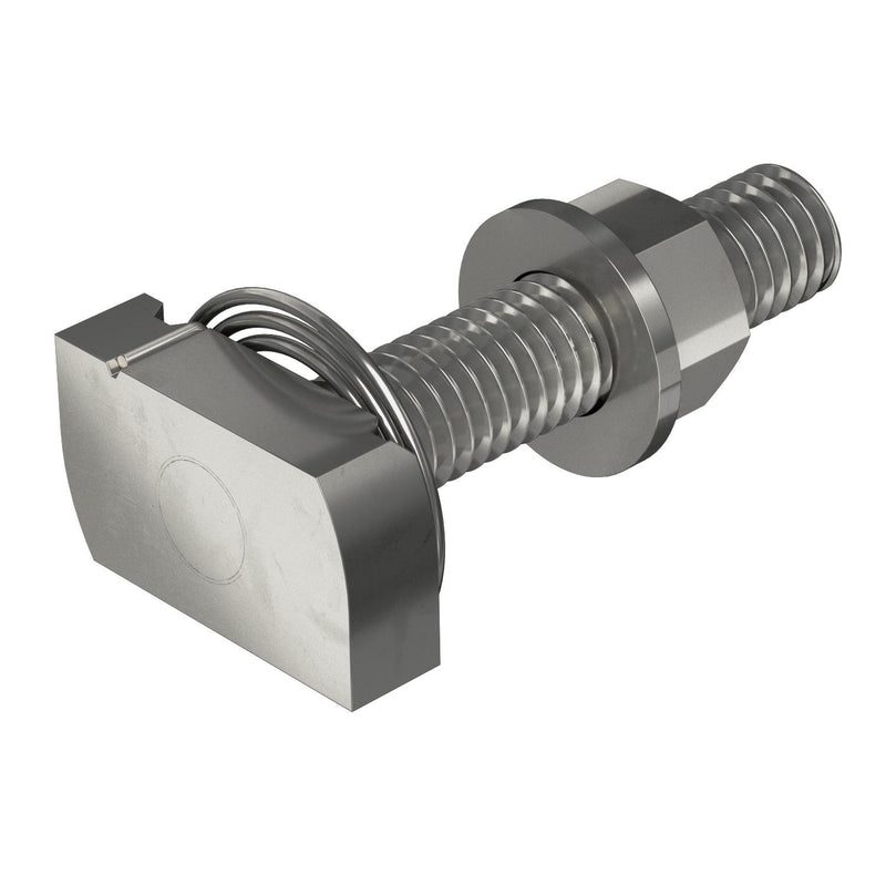 OBO Bettermann - Hammerkopfschraube Hammerkopfschr. mit Feder MS41HBF M12x60A4 M12x60mm − 25 Stück