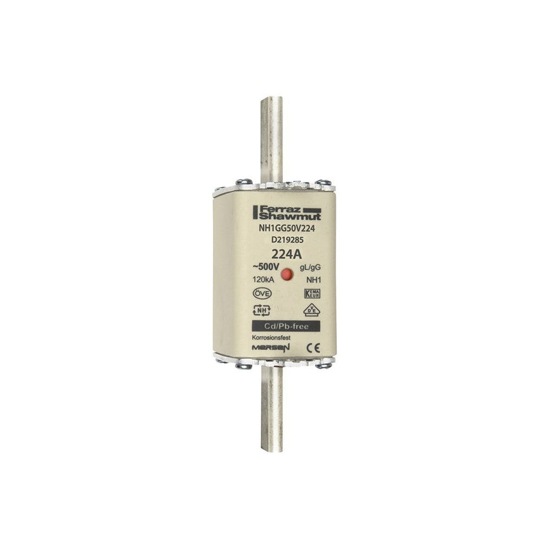 Mersen - Messersicherung NH-Sicherungseinsatz SF NH1GG50V224 Gr.1 gG 224A/500V KM