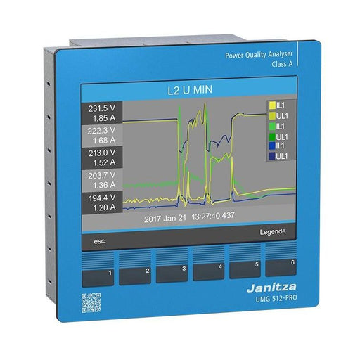 Janitza Electronic - Kombimessgerät Spannungsqualitäts-Analys. UMG 512 #5217011 Uh=95V-240V AC (UL)