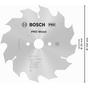Bosch - Kreissägeblatt PRO Wood Kreissägeblatt, 2608641169 150 x 2,4 x 20 mm