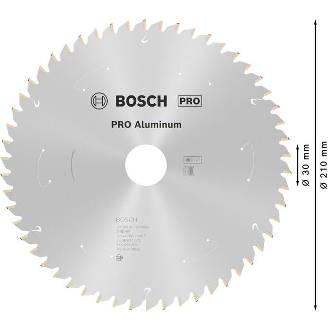 Bosch - Kreissägeblatt PRO Aluminium cordless 2608837773 Kreissägeblatt 210 x