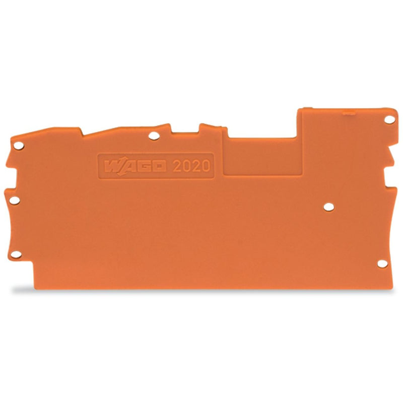 WAGO - Abschluss- und Zwischenplatte für Reihenklemme Abschluss-u.Zwischenplatte 2020-1392 1mm dick, orange − 25 Stück