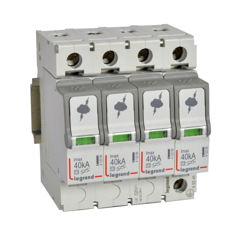 Legrand - Überspannungsableiter für Energietechnik/Stromversorgung Überspannungsableiter Legrand 412243 4+0SchaltungImax40kA