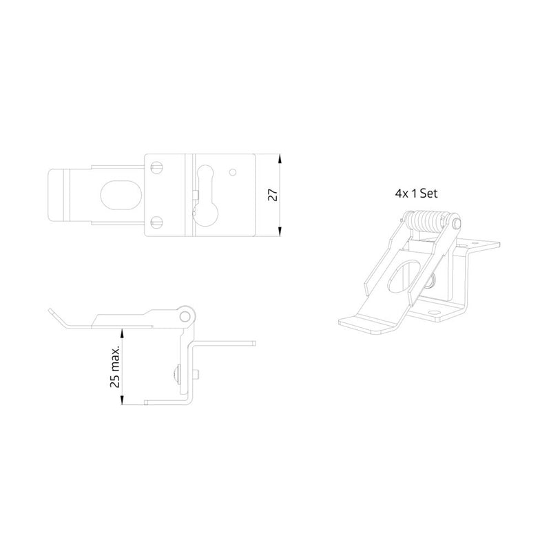 BEG Brück Electronic - Mechanisches Zubehör/Ersatzteile für Leuchten Einbaubügel-Set 93117