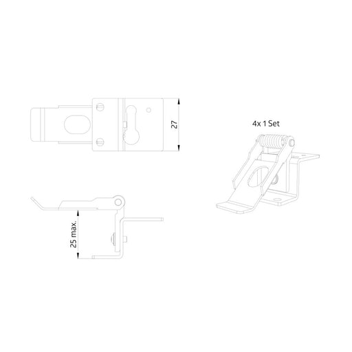 BEG Brück Electronic - Mechanisches Zubehör/Ersatzteile für Leuchten Einbaubügel-Set 93117