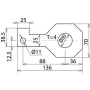 DEHN - Zubehör/Ersatzteile für Überspannungsschutz Informations-/MSR-Technik Anschlussbügel AB EXFS IF3 G 30 D=30mm f.M27