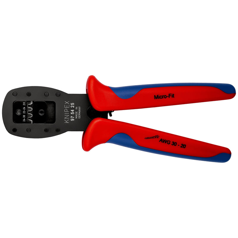 Knipex - Presswerkzeug Kabelschuhe/Verbinder, Aderendhülsen, Schirmanschluss Crimpzange 97 54 25 für Micro Fit