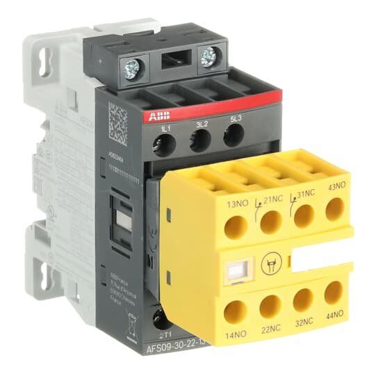 ABB Stotz S&J - Leistungsschütz zum Schalten von Wechselstrom Safetyschütz AFS09-30-22-13 100-250V 50/60Hz/DC