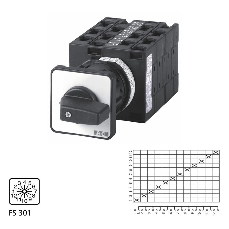 Eaton - Steuerschalter Stufenschalter T3 32A T3-6-15253/EZ 32A Zentraleinbau
