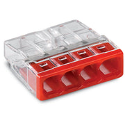 WAGO - Steckklemme Verbindungsdosenklemme 2273-204 4x 0.5-2.5 rot − 100 Stück