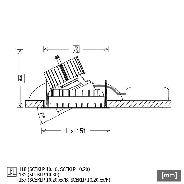 LTS Licht&Leuchten - Downlight/Strahler/Flutlicht LED-Einbaustrahler SCEKLP 10.2030.35 ws Scene1 830 35°