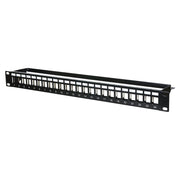 Metz Connect - Frontpanel/Patchpanel leer (Schaltschrank) Patchpanel Keystone 130926-0029KE 24x schwarz leer