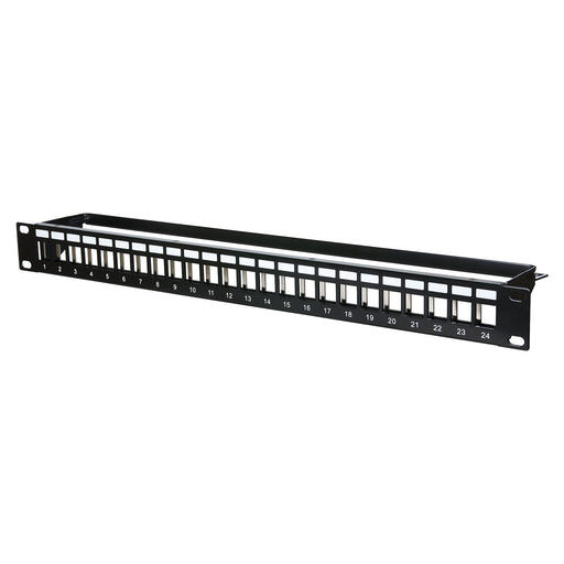 Metz Connect - Frontpanel/Patchpanel leer (Schaltschrank) Patchpanel Keystone 130926-0029KE 24x schwarz leer