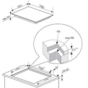 Amica - Kochfeld EB-Autark-Kochfeld Indukt. KMI 773 780 C HC HoodConnect Pro,77cm