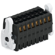 WAGO - Ein- und mehrpolige Klemmenleiste 1-LeiterFederleiste2reihig 713-1115/037-000 CAGECLAMP 1,5mm²,sw − 20 Stück