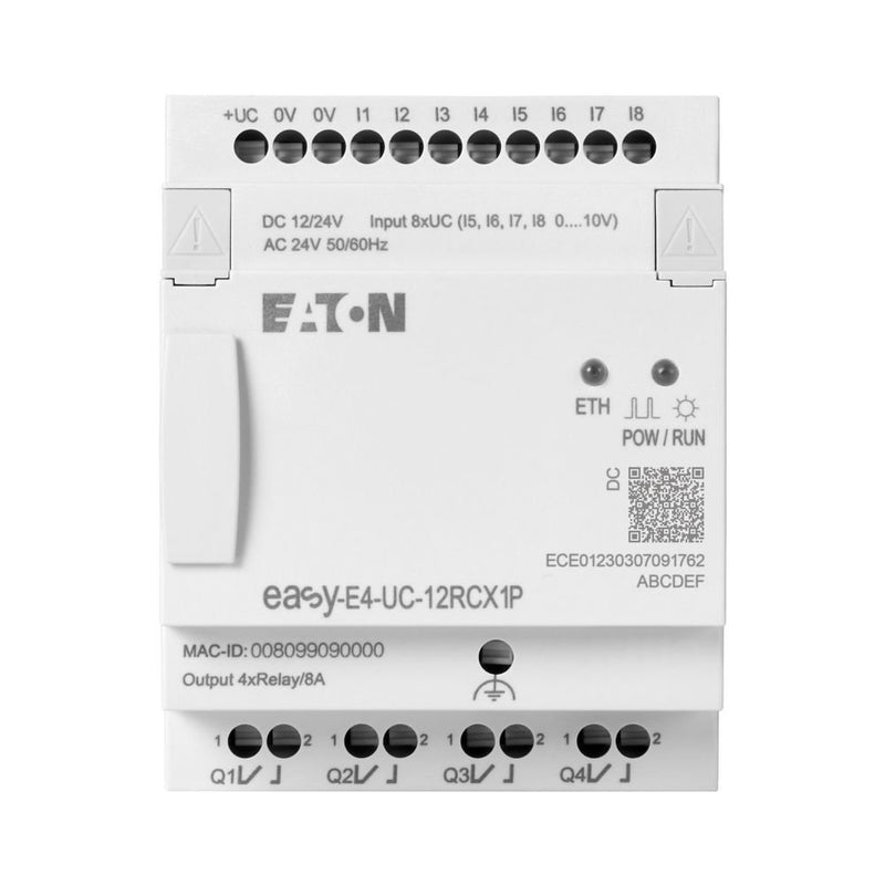 Eaton - Logikmodul Steuerrelais easyE4 EASY-E4-UC-12RCX1P 12/24V DC 24V AC